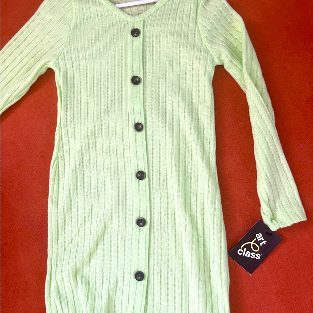 Art Class Neon Green Sweater Dress Size 6